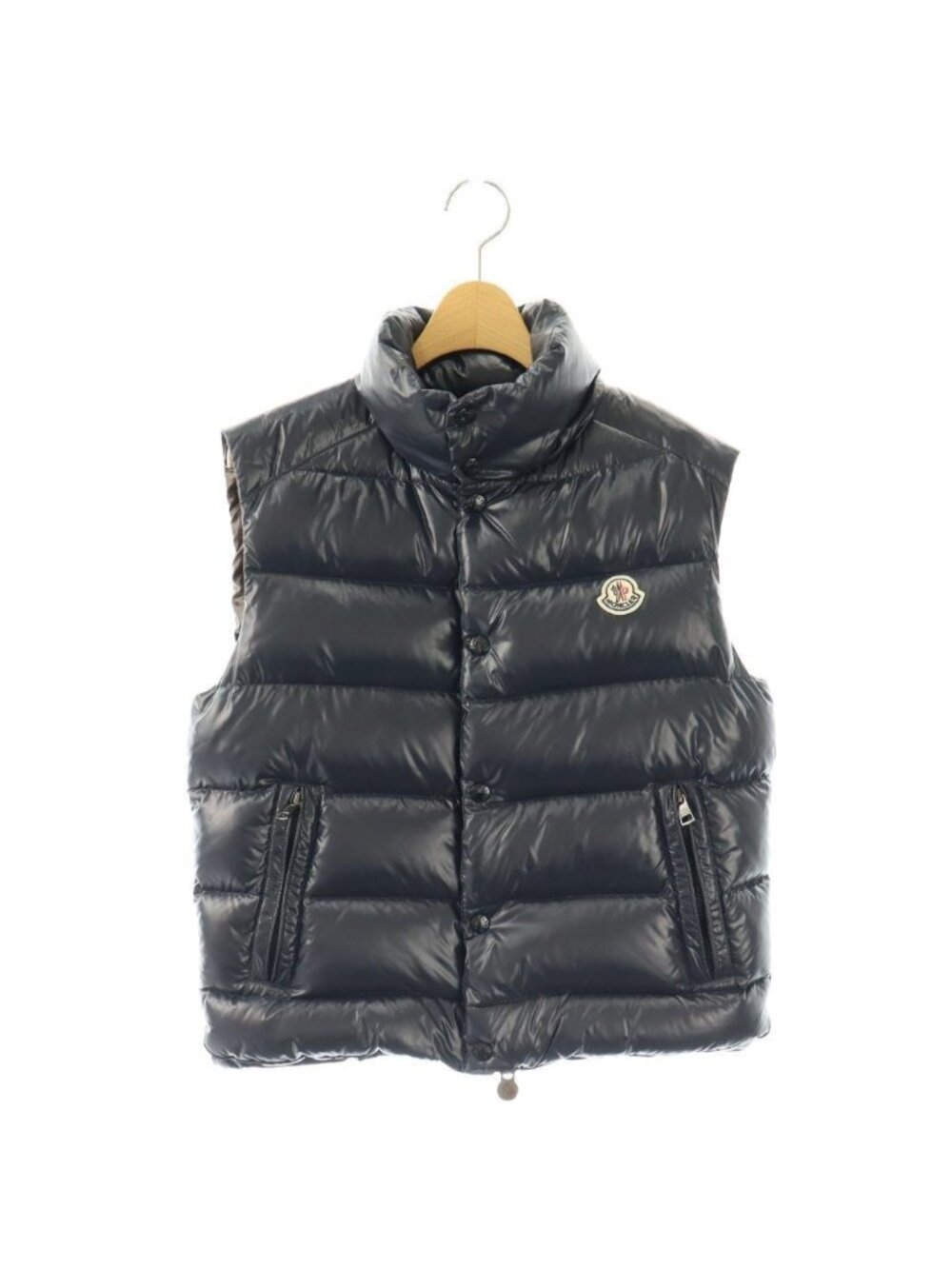 Moncler Tib Down Jacket Vest Zip Up 0 Navy